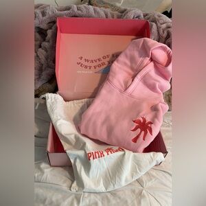 Pink palm puff sweatshirt brand new never worn size xs